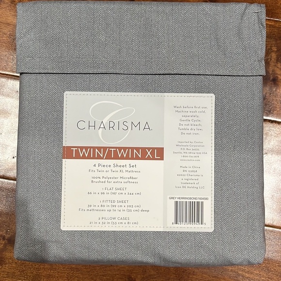 NWT Charisma 4 piece Sheet Set 100% Polyester Microfiber Twin/Twin XL - Picture 1 of 4